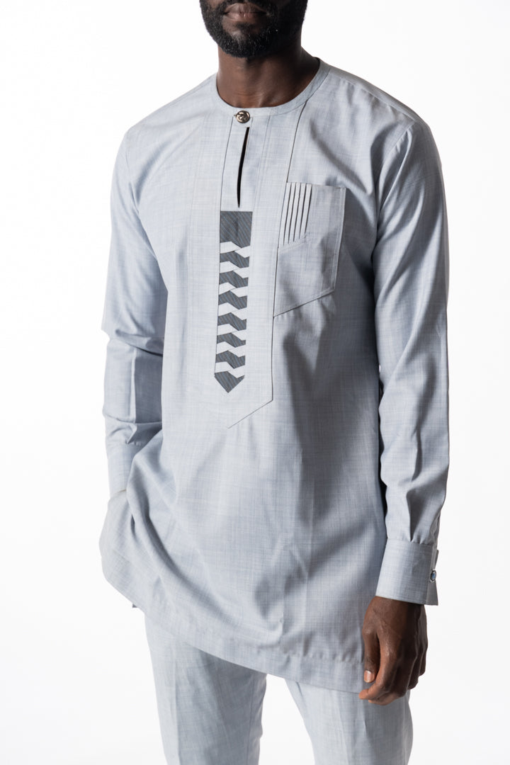 Eyo Eyo Suit sleek gray waves