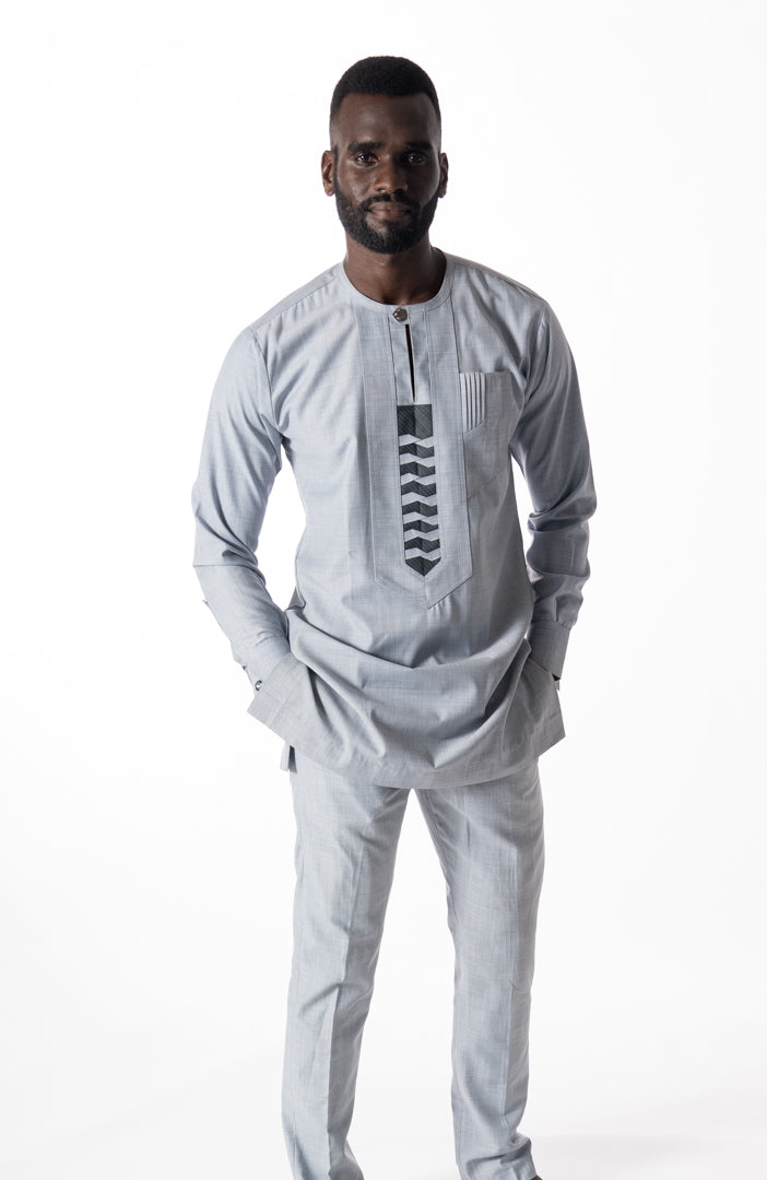 Eyo Eyo Suit sleek gray waves