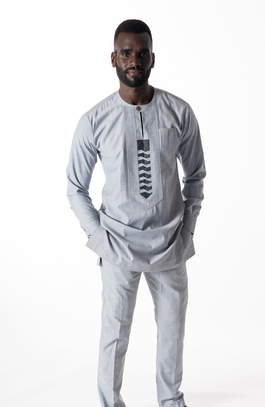 Eyo Eyo Suit sleek gray waves